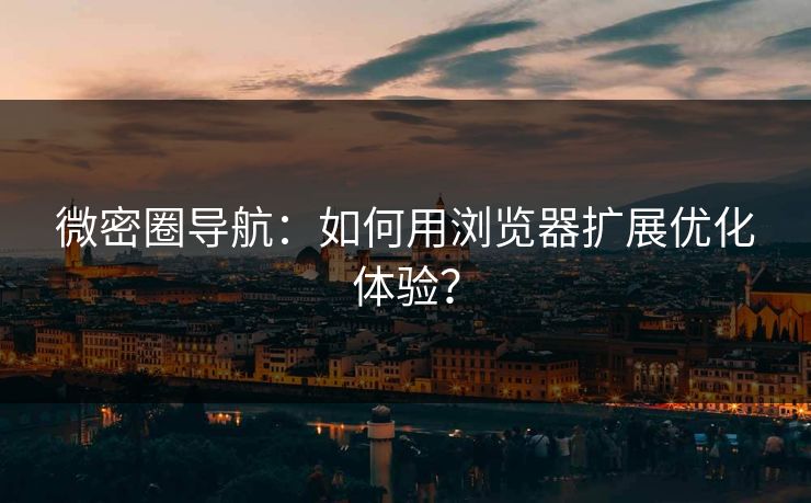 微密圈导航：如何用浏览器扩展优化体验？