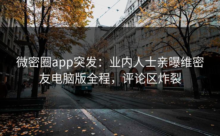 微密圈app突发：业内人士亲曝维密友电脑版全程，评论区炸裂