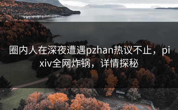 圈内人在深夜遭遇pzhan热议不止，pixiv全网炸锅，详情探秘